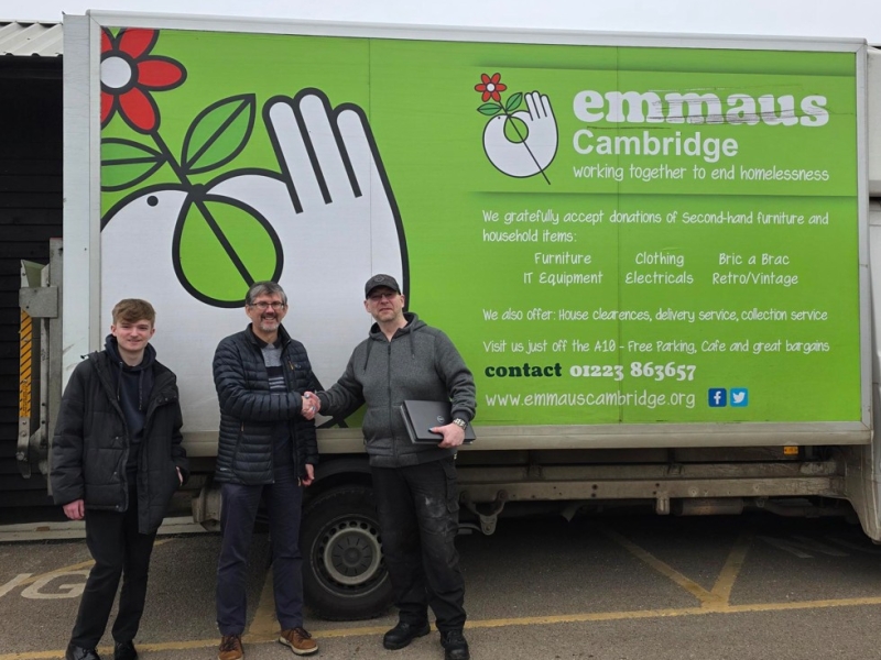 4Cambridge donate repurposed laptops to Emmaus Cambridge
