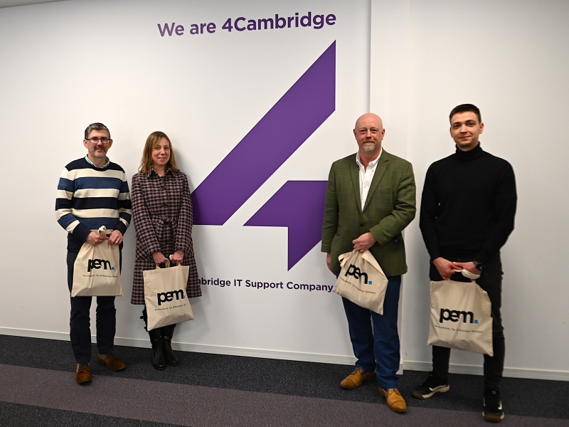 Laptop donation to Wavelength charity