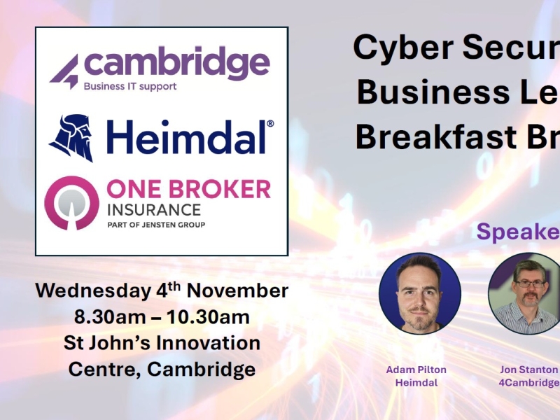Cyber Security for Business Leaders Breakfast Briefing - 4 November 2026